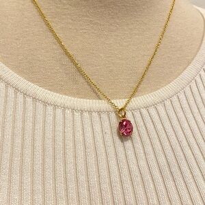 Pink Gemstone Pendant Necklace
